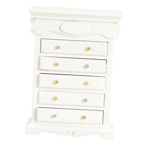 TOYANDONA Mini- - Miniatur-Spielzeug Im Maßstab 112 - Mini-schubladenschrank Für Kinder - Zartes Mini-hauszubehör - Puppenmöbel TOYANDONA Mini- - Miniatur-Spielzeug Im Maßstab 112 - Mini-schubladenschrank Für Kinder - Zartes Mini-hauszubehör - Puppenmöbel von TOYANDONA