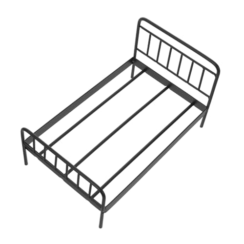 TOYANDONA Miniaturmöbel Miniatur-puppenkrippe Winzige Möbel Puppenhauszubehör Dollhouse Dekorationen Zubehör Für Spielhäuser Tell Vor, Zu Puppenmöbel Schwarz von TOYANDONA