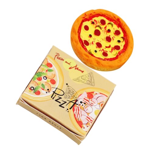 TOYANDONA Miniatur Pizza Dekoration Realistische Pizza Modell Für Puppenhaus Mikroszenen-Dekoration Aus Hochwertigem Resin Für Kreative Spielküchen Und Sammler von TOYANDONA