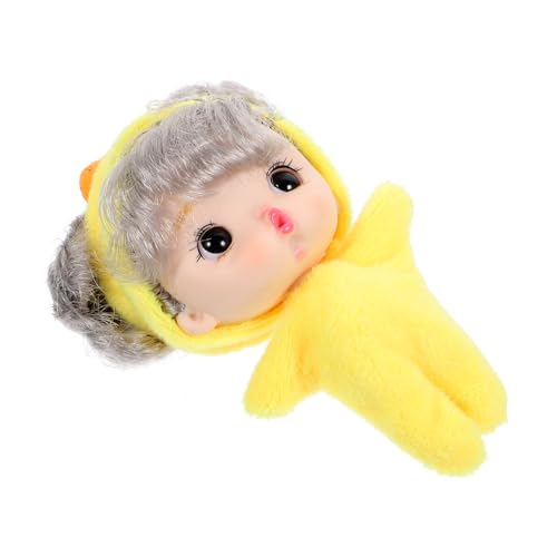 TOYANDONA Minipuppe Puppen Dekoration Kindermädchenpuppe Cartoon-Mädchen Weiche Babypuppe für Kleinkinder Mini- für Mädchen Mini-Babypuppe Puppe für Mädchen Plastik Yellow von TOYANDONA