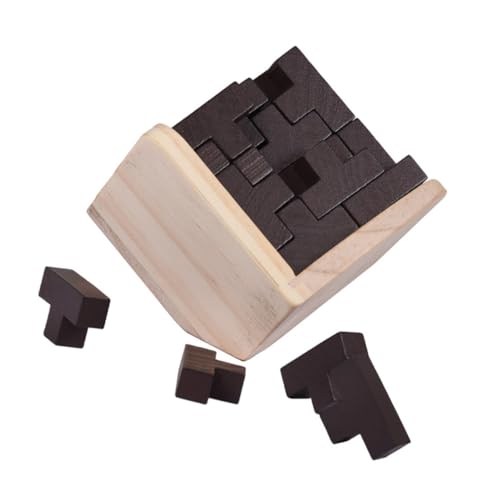 TOYANDONA Minsuo Holzspielzeug zum Zusammenbauen Holzpuzzle für Kinder Spielzeuge Rätsel Puzzle-Spielzeug aus Holz Würfel-Puzzle-Spielzeug beiläufig Luban-Schloss Kombination hölzern von TOYANDONA