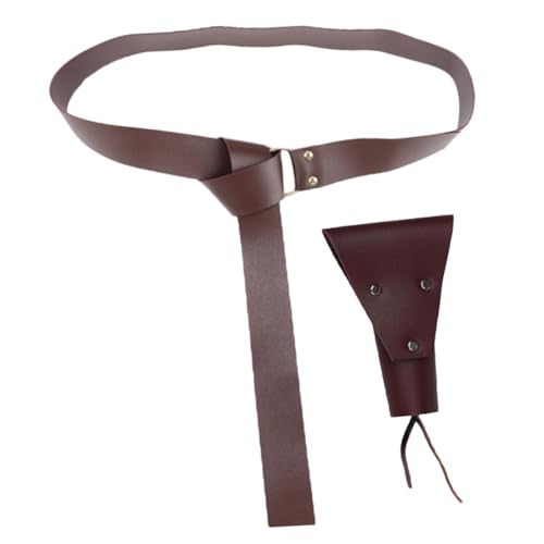 TOYANDONA Mittelalterlicher Schwertgürtel mit PU Frosch Verstellbarer Schwerthalter für Cosplay Halloween Bühnenauftritte Teiliges Gürtel Schwertscheide TOYANDONA Mittelalterlicher Schwertgürtel mit PU Frosch Verstellbarer Schwerthalter für Cosplay Halloween Bühnenauftritte Teiliges Gürtel Schwertscheide von TOYANDONA