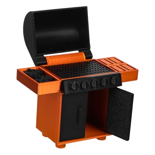TOYANDONA Modell Detailgetreuer Puppenhaus Grill aus Robustem Material Leicht zu Reinigen Dekoratives Küchenmöbel für Puppenhaus und Camping Diorama Sammlerzubehör von TOYANDONA