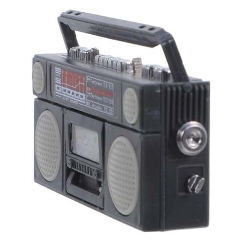 TOYANDONA Modell Radio Puppenhaus-Miniaturartikel Mini Doll Radio Puppenhaus-Radio Puppenhaus-Zeug Puppenhausdekoration Miniatur-Radiodekoration Miniaturpuppenhaus Radiio Plastik Schwarz von TOYANDONA