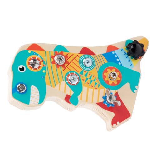 TOYANDONA Montessori Dinosaurier Schraubspielzeug Holzset Bunter Schraubendreher Activity zur Feinmotorik und Strategischem Denken für Ab Jahren von TOYANDONA