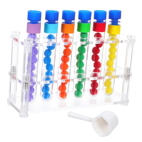 TOYANDONA Montessori Farbensortierspiel mit Teströhren und Ergonomischen Löffeln Sensorisches Lernspielzeug für Vorschulkinder Feinmotorischer Fähigkeiten und Frühkindlicher Farberkennung von TOYANDONA