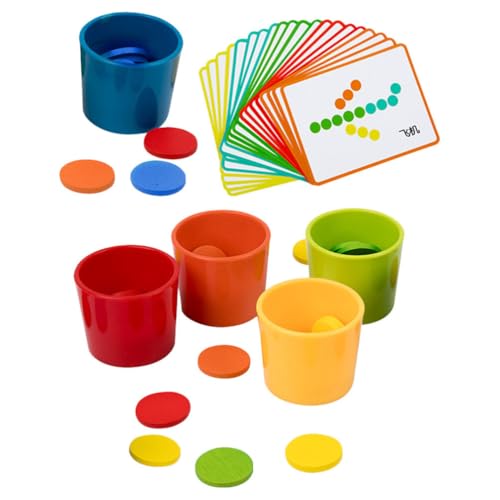 TOYANDONA Montessori-Farbsortierbecher – Lernspielzeug Aus Holz Frühes Lernspielzeug Für Kleinkinder Ab 3 Jahren Farberkennung Und Entwicklung Der Motorik TOYANDONA Montessori-Farbsortierbecher – Lernspielzeug Aus Holz Frühes Lernspielzeug Für Kleinkinder Ab 3 Jahren Farberkennung Und Entwicklung Der Motorik von TOYANDONA