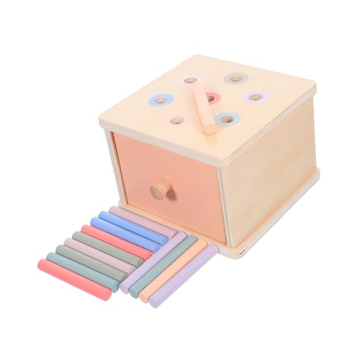 TOYANDONA Holzbox Zur Formsortierung Und Farbabstimmung Für Junge Mädchen Montessori-inspiriertes Lernspielzeug Zum Zuordnen Von Farben Und Geometrischen Formen Für Kleinkinder von TOYANDONA
