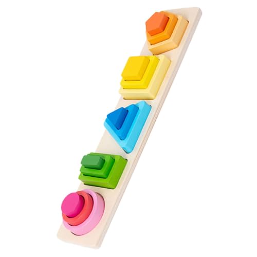 TOYANDONA Montessori-Formsortierer Aus Holz – 5 Geometrische Stifte Frühes Lernspielzeug Für Kleinkinder Farbabgleich- Und Stapellernspielzeug TOYANDONA Montessori-Formsortierer Aus Holz – 5 Geometrische Stifte Frühes Lernspielzeug Für Kleinkinder Farbabgleich- Und Stapellernspielzeug von TOYANDONA