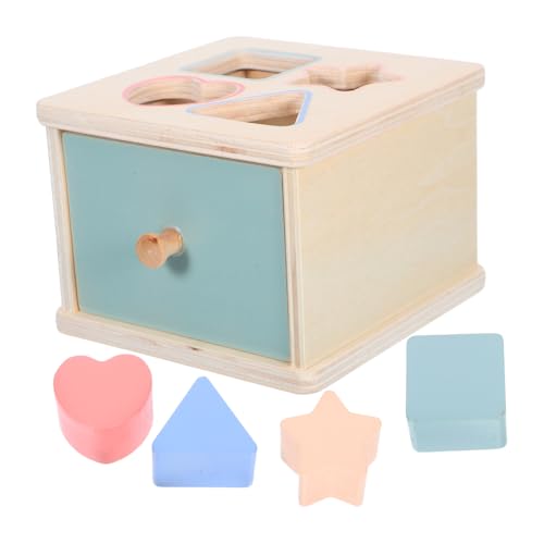 TOYANDONA Montessori Holz Farb und Formsortierbox Lernspielzeug Frühpädagogisches Puzzle für Kleinkinder Feinmotorik Nachhaltiges Material Bunte Formen Spiel von TOYANDONA