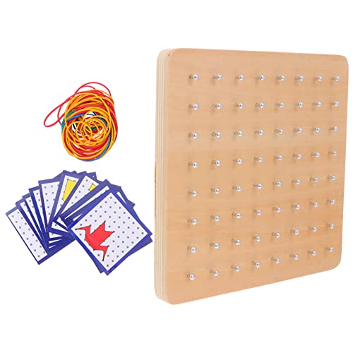 TOYANDONA Montessori Holz Geoboard Großes Nagel Lernspielzeug Fördert Feinmotorik Hand Auge Koordination Kreatives Mathematikspielzeug für Farbenfrohes Edukatives Holzspielzeug TOYANDONA Montessori Holz Geoboard Großes Nagel Lernspielzeug Fördert Feinmotorik Hand Auge Koordination Kreatives Mathematikspielzeug für Farbenfrohes Edukatives Holzspielzeug von TOYANDONA