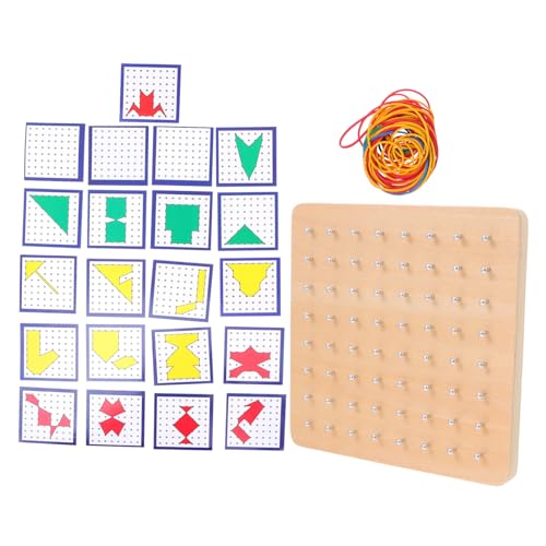 TOYANDONA Montessori Holz Pegboard Nägel Großes Nagelbrett Lernspielzeug Fördert Feinmotorik Kreativität für Grundschüler von TOYANDONA