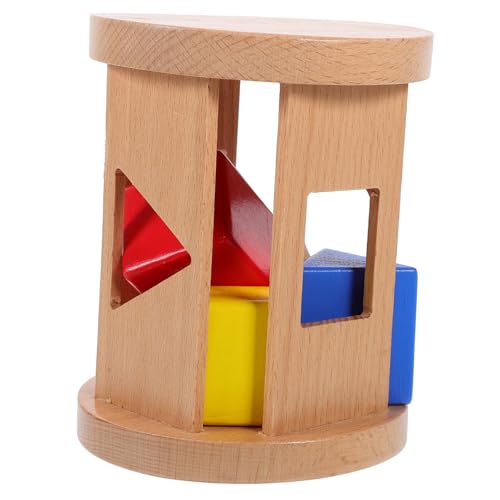 TOYANDONA Montessori Holzspielzeug Aktivitätswürfel mit Buche Motorisches Lernspielzeug für Kleinkinder Fördert Feinmotorik Kognitive Entwicklung und Farberkennung Tragbar und Leicht von TOYANDONA