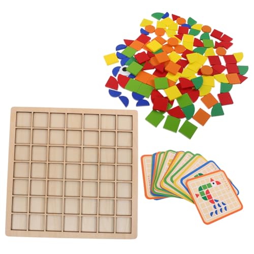 TOYANDONA Montessori Holzspielzeug Teile Musterpuzzle Geometrische Formen Bauklötze Lernspiel für Kindergarten und Vorschule TOYANDONA Montessori Holzspielzeug Teile Musterpuzzle Geometrische Formen Bauklötze Lernspiel für Kindergarten und Vorschule von TOYANDONA