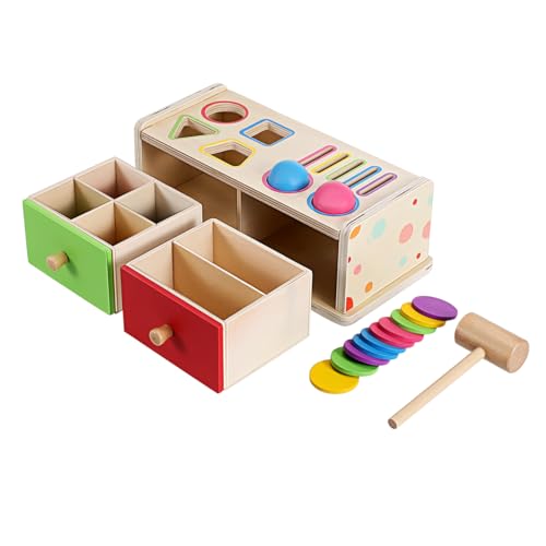 TOYANDONA Montessori Holzspielzeug für Kleinkinder Farb und Formensortierbox Stabiles Lernspielzeug zur Früherziehung Fördert Feinmotorik und Farberkennung für Zuhause und Kindergarten TOYANDONA Montessori Holzspielzeug für Kleinkinder Farb und Formensortierbox Stabiles Lernspielzeug zur Früherziehung Fördert Feinmotorik und Farberkennung für Zuhause und Kindergarten von TOYANDONA