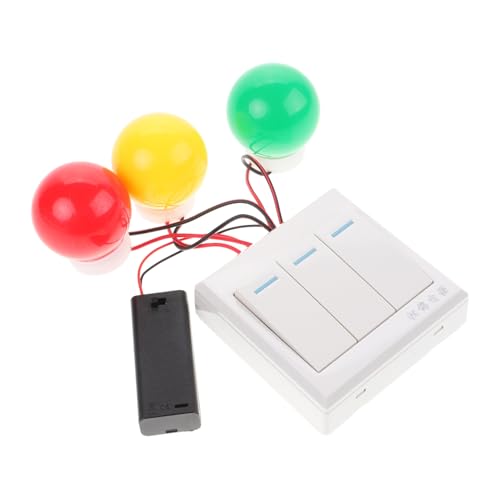 TOYANDONA Montessori LED Busy Board mit Roten Gelben und Grünen Lichtern DIY zur Farberkennung Fördert Motorik Logisches Denken und Kreativität für Kleinkinder und Ab Jahr von TOYANDONA