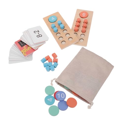 TOYANDONA Montessori Mathematikspielzeug mit Bunten Perlen für Tragbarer Holzrechner für Addition und Subtraktion für Kleinkinder und Vorschulkinder TOYANDONA Montessori Mathematikspielzeug mit Bunten Perlen für Tragbarer Holzrechner für Addition und Subtraktion für Kleinkinder und Vorschulkinder von TOYANDONA