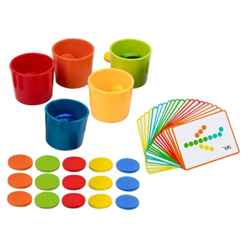 TOYANDONA Pädagogisches Spielzeug Kinder Spielzeug Montessori Set 1 Set Farben Sortierbecher Für Ab 1 Jahr Lernspielzeug Zur Der Farberkennung Und Feinmotorik Ideal Für Kleinkinder Und Vorschulkinder von TOYANDONA