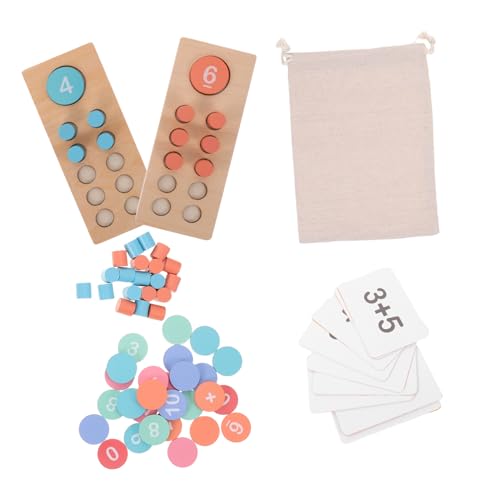 TOYANDONA Montessori Zählspielzeug Holz Tragbarer Mathematik Lernhilfe mit Bunten Perlen Fördert Zahlenverständnis Addition und Subtraktion für Kindergarten und Grundschule TOYANDONA Montessori Zählspielzeug Holz Tragbarer Mathematik Lernhilfe mit Bunten Perlen Fördert Zahlenverständnis Addition und Subtraktion für Kindergarten und Grundschule von TOYANDONA
