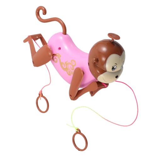 TOYANDONA Montessori Ziehspielzeug AFFE für Kleinkinder Interaktives Sensorisches Pull String und Tragbar Pädagogisches Lernspielzeug für Frühe Entwicklung und Reisen Rosa Cartoon Design TOYANDONA Montessori Ziehspielzeug AFFE für Kleinkinder Interaktives Sensorisches Pull String und Tragbar Pädagogisches Lernspielzeug für Frühe Entwicklung und Reisen Rosa Cartoon Design von TOYANDONA