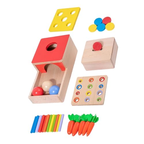 TOYANDONA Multifunktionales Holz für Sensory Motorik Lernspielzeug Buntes Hand Auge Koordinationstraining Leichtes Greifen Pädagogisches Junge Mädchen Montessori Geeignet von TOYANDONA