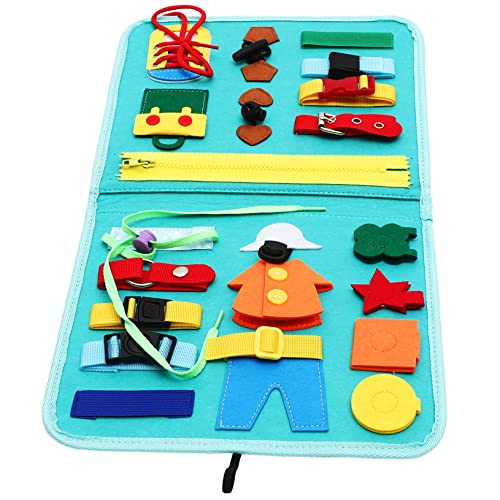 TOYANDONA Multifunktionales Montessori Busy Board Lernspielzeug für Kleinkinder Frühe von Feinmotorik Hand Auge Koordination und Lebenskompetenzen Kompakt und Tragbar für Unterwegs von TOYANDONA