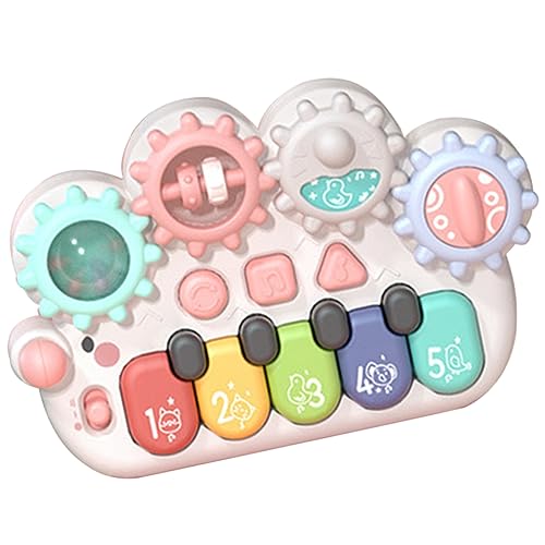 TOYANDONA Musik Zum Klavier Sensorisches Kinderspielzeug Accessoire Elektronisches Kompaktes Musikspielzeug Cartoon-musikspielzeug Plastik Weiß von TOYANDONA