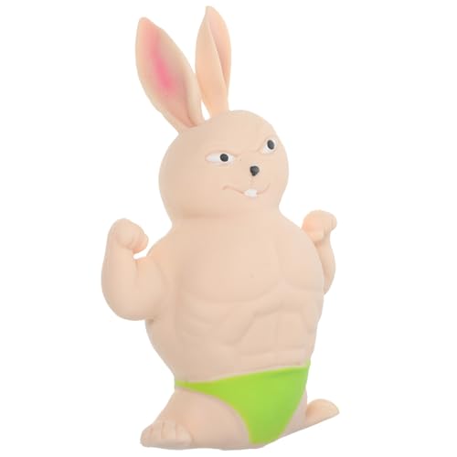 TOYANDONA Muskelhase Stress Elastisches Buntes Squeeze Toy für Erwachsene und Lustiger Party Dekorationsspaß Anti Stress Entspannungsspielzeug von TOYANDONA