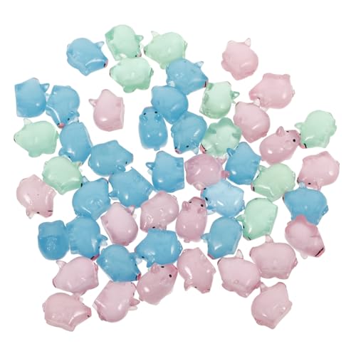 TOYANDONA Glücksschweinchen Figuren Tydezjl Glücksschweinchen Nachtleuchtende Miniatur Figuren Cartoon Resin Glücksschweinchen Deko Niedliche Piggy Ornaments Für Kinderzimmer Und Wohnaccessoires von TOYANDONA