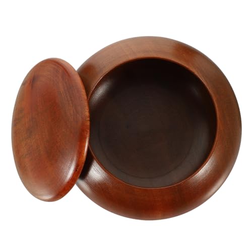 TOYANDONA Natürliche Holz Schachfiguren Aufbewahrungsbox Langlebiger Go Spielstein Behälter Tragbarer Dekorativer Weiqi Spielstein Halter für Zuhause und Spielzimmer von TOYANDONA