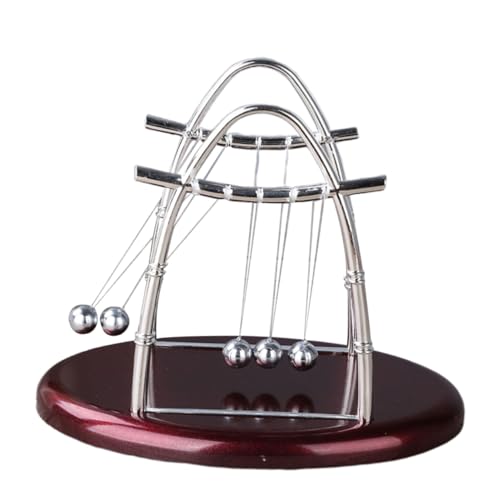 TOYANDONA Newton Pendelspiel Kleines Desktop Experiment Lernspielzeug für Energieausgleichendes Wissenschaftsmodell Robustes Material für Büro und Heimdekoration von TOYANDONA