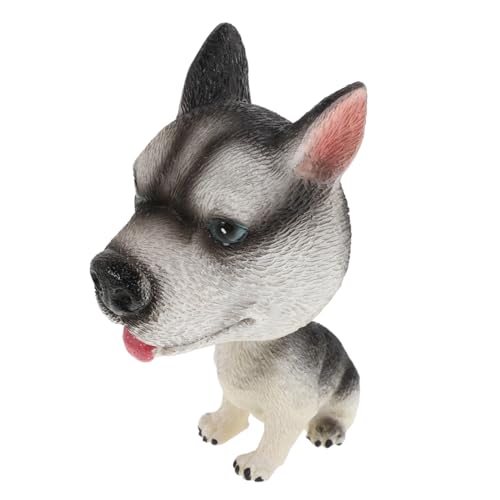 TOYANDONA Niedliche Auto Deko Wackelhund Armaturenbrett Figur Resin Hund mit Kopfbewegung für Fahrzeugtypen Verspieltes Design und Harmonisches Interieur Zubehör von TOYANDONA