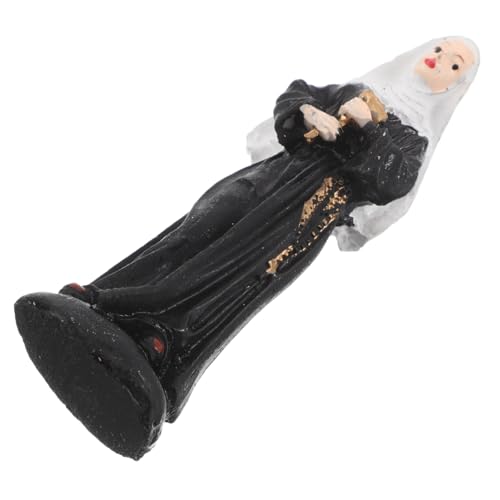 TOYANDONA Nonnen Ornamente Weihnachtsornamente Dekorationen Außenornamente Jungfrau Maria Figur Nonnen Figur Mit Kruzifix Katholische Heimdekoration Kruzifix Heimdekoration von TOYANDONA