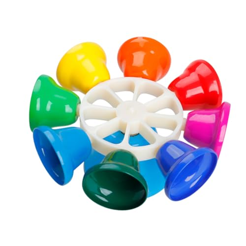 TOYANDONA Oktavrotierende Glocke kinderinstrumente - die Uhr Kleinkind Lernspielzeug für Acht-Ton-Glocke Metall Colorful von TOYANDONA
