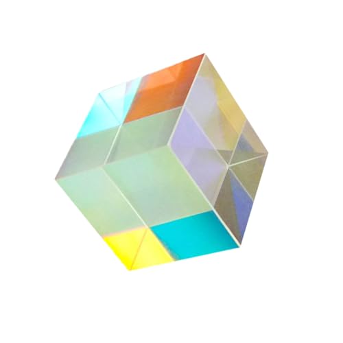 TOYANDONA Optischer Glaswürfel RGB Cube mit Präziser Lichtbrechung Farbiger Dispersion und Reflektion für DIY Dekoration Lehrmittel und Naturwissenschaftliche Experimente zu Hause von TOYANDONA