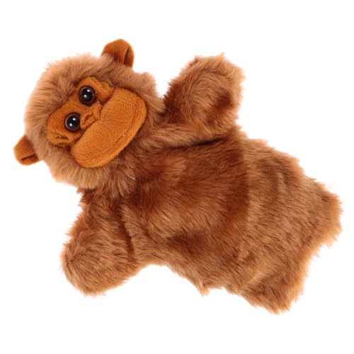 TOYANDONA Orang-Utan-Tierhandpuppe Puppen kinderpuppe kindergeburtstags mitgebsel Handpuppe für kinderspielzeug Handpuppen für Babys Plüsch-Handpuppen PP Baumwolle Brown von TOYANDONA