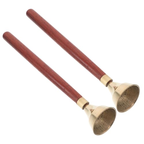 TOYANDONA Orff Handglocken mit Holzgriff Percussion Instrumente Musikalisches Lernspielzeug für Vorschule Musikunterricht und Frühförderung von TOYANDONA