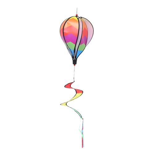 TOYANDONA Outdoor Regenbogen Heißluftballon Hängende Dekoration UV Beständig Wetterfest für Garten Terrasse Party Feier von TOYANDONA