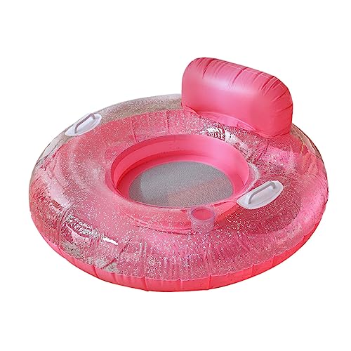 TOYANDONA Pailletten-Wasser-Lounge-Stuhl Schwimmbecken Für Poolschwimmer Luftstuhl Im Freien Solarium Aufblasbarer Stuhl Kissen Paddeln Zelt Sitz Schwimmt Gartenstuhl Rosa PVC von TOYANDONA
