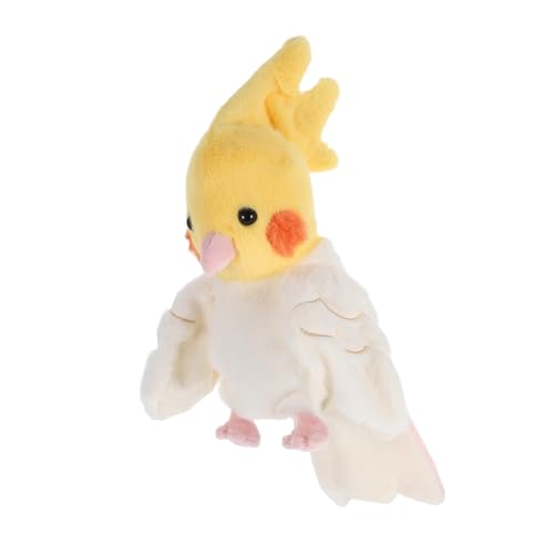 TOYANDONA Papageienpuppe Geschichtenerzählen Von Handpuppen Papagei Spielzeugpuppe Papagei Handpuppe Papagei Stofftier Handpuppe Geschichtenerzählen Rollenspiel Puppen Yellow Pp Baumwolle von TOYANDONA