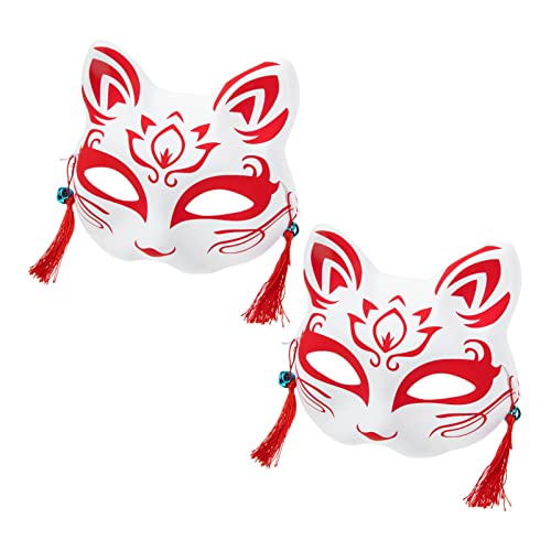 TOYANDONA Partyzubehör Festival 2 Stücke Japanische Japan Fuchs Halb Erwachsene Fuchs Katzen Kinder Gesichts Halloween Fasching Karneval Kabuki Kitsune Cosplay Katze Kostüm Party Maske TOYANDONA Partyzubehör Festival 2 Stücke Japanische Japan Fuchs Halb Erwachsene Fuchs Katzen Kinder Gesichts Halloween Fasching Karneval Kabuki Kitsune Cosplay Katze Kostüm Party Maske von TOYANDONA