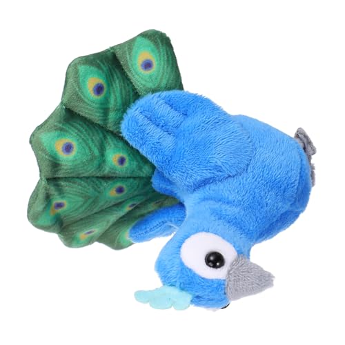 TOYANDONA Peacock Hand Puppet Plüsch Dschungel Tierpuppen Interaktive Pfauen Ausgestopfte Fingerpuppen -schlafenszeit Freund Spielzeug Für Geschichtenerzählen Rollenspiele von TOYANDONA