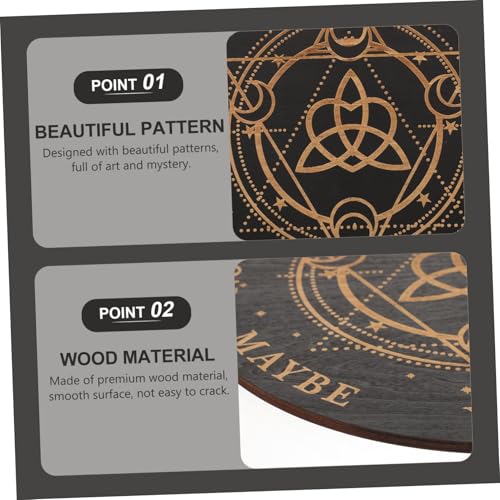 TOYANDONA Pendelbrett mit Gravurmuster Robustes Wahrsagebrett für Spirit Altar Dekoration Energetisches Dowsing Board für Meditation und Einsteiger Geeignet als Esoterisches Altarzubehör von TOYANDONA