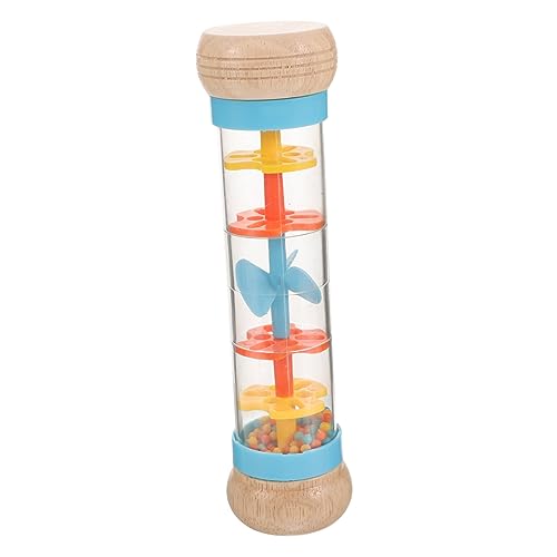 TOYANDONA Percussion Instrument Regenmacher aus Abs und Holz Kindersicheres Lernspielzeug Musikspielzeug für Kleinkinder Fördert Greiffähigkeit und Frühe Musikalität von TOYANDONA