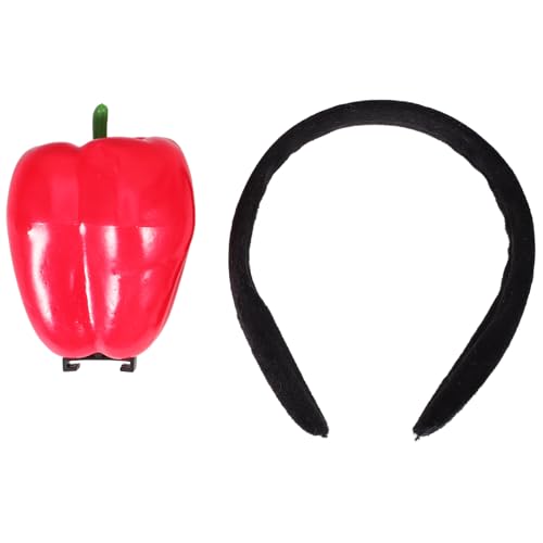 TOYANDONA Cosplay Pfeffer Stirnband für Kinder – 3D Simuliertes Gemüse Haarband für Partys und Kostüme von TOYANDONA