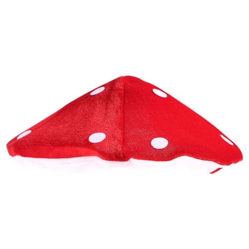 TOYANDONA Pilz Hut Cosplay für Kinder - Rot & Weiß Gepunkteter Plüsch Neuheit Kostüm Zubehör für Kinder Oder Erwachsene von TOYANDONA
