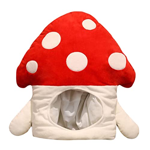 TOYANDONA Pilz-Kopfbedeckung caps kloburste Leichter Hut Festlicher Hut Niedlicher Hut Flauschiges Hutkostüm Plüsch Pilz Hut für Clownhut Fotografie Kostümhüte Pilz-Kostümmützen Polyester von TOYANDONA