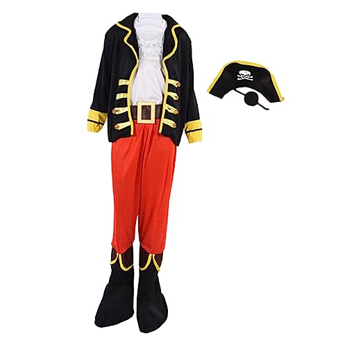TOYANDONA Piratenkostüm Für Jungen Und Piratenhut Kinder-Halloween-Performance-kostüm Größe L TOYANDONA Piratenkostüm Für Jungen Und Piratenhut Kinder-Halloween-Performance-kostüm Größe L von TOYANDONA