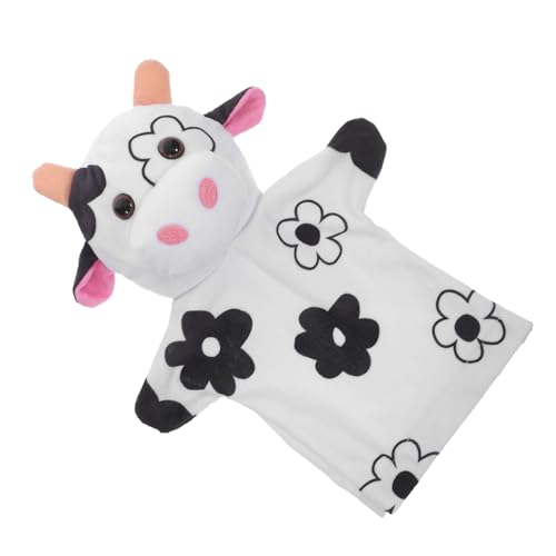 TOYANDONA Plüsch Bauernhof Handpuppe Kuh für Kleinkinder Weiche Sichere Kuscheltiere für Interaktives Rollenspiel Geschichtenerzählen und Pädagogische Aktivitäten im Kindergarten und von TOYANDONA