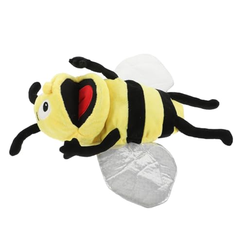 TOYANDONA Plüsch Biene Handpuppe aus Weichem Material Interaktives Kuscheltier Tier Handpuppe für Leichtes Puppenspielzeug für Kindergarten Zuhause und Lernzentren von TOYANDONA